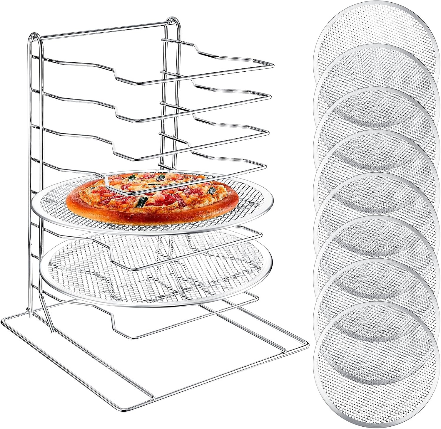 Kitchen Baking Pan Set - Suporte para Pizza de 8 Níveis