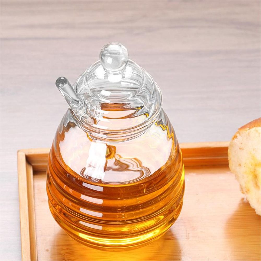 Kitchen Baking Pan Set - Pote de mel transparente com concha