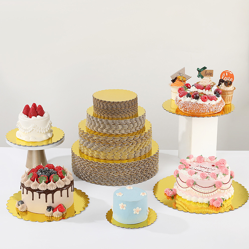 Cake Board Round - Bases Redondas Douradas para Bolos de