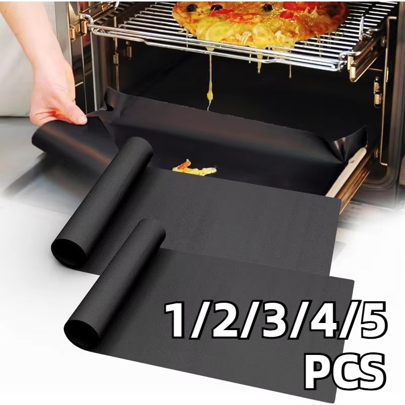Kitchen Baking Oven - 1/2/3/4/5 pçs preto churrasqueira esteira forno