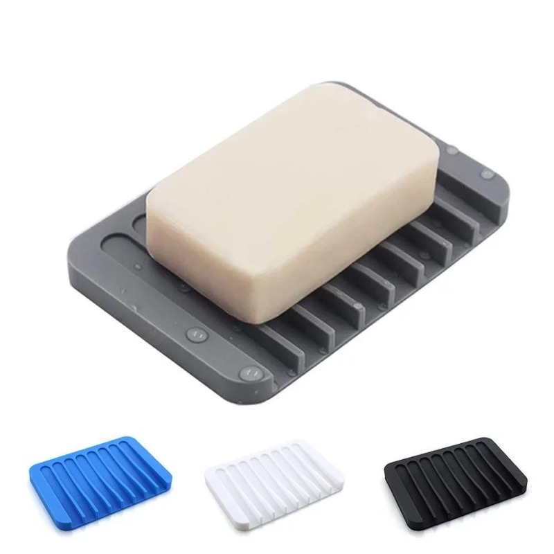 Kitchen Baking Tray Storage - Auto drenagem suporte de sabão silicone