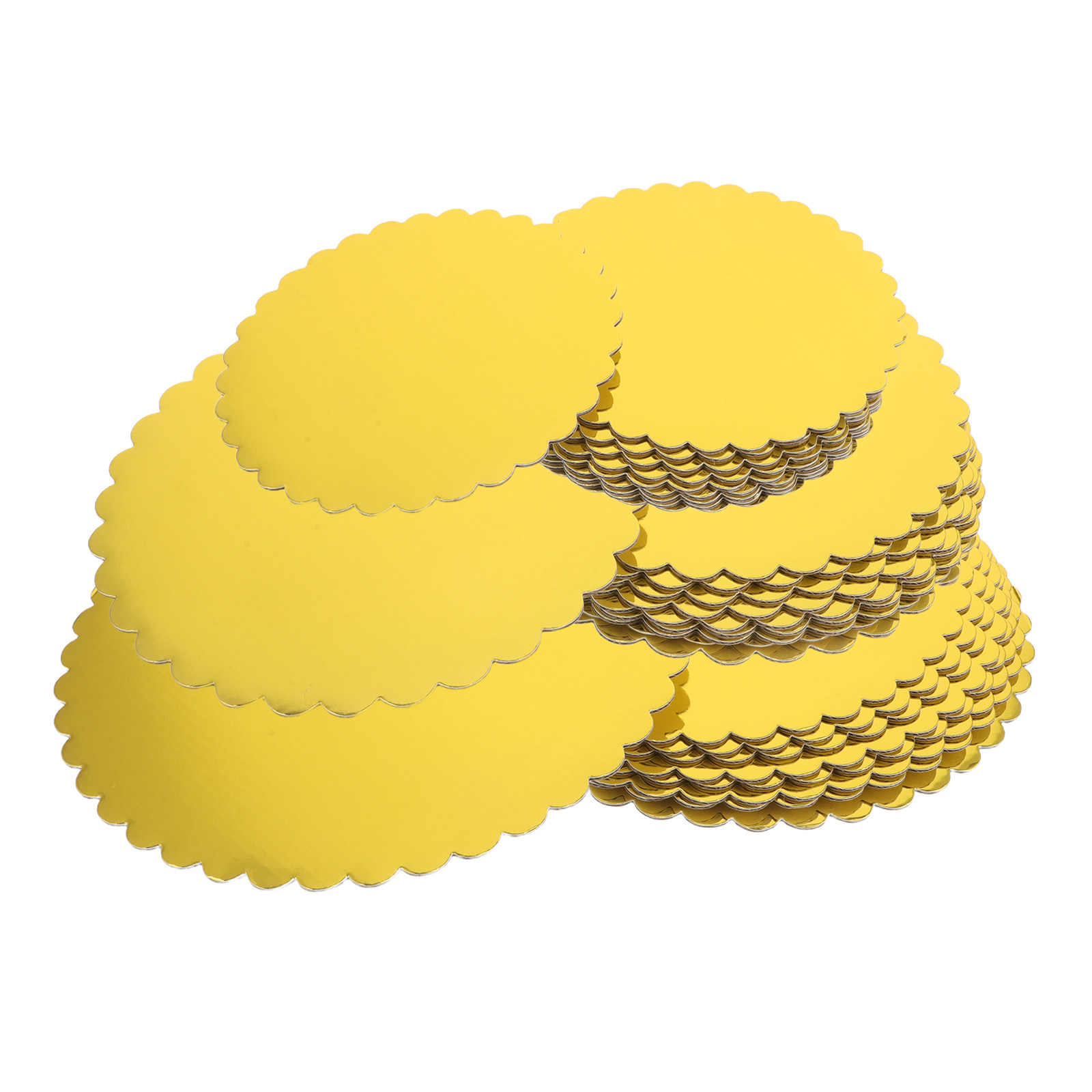 Cake Board Round - 60 Peças de Base Redonda Dourada