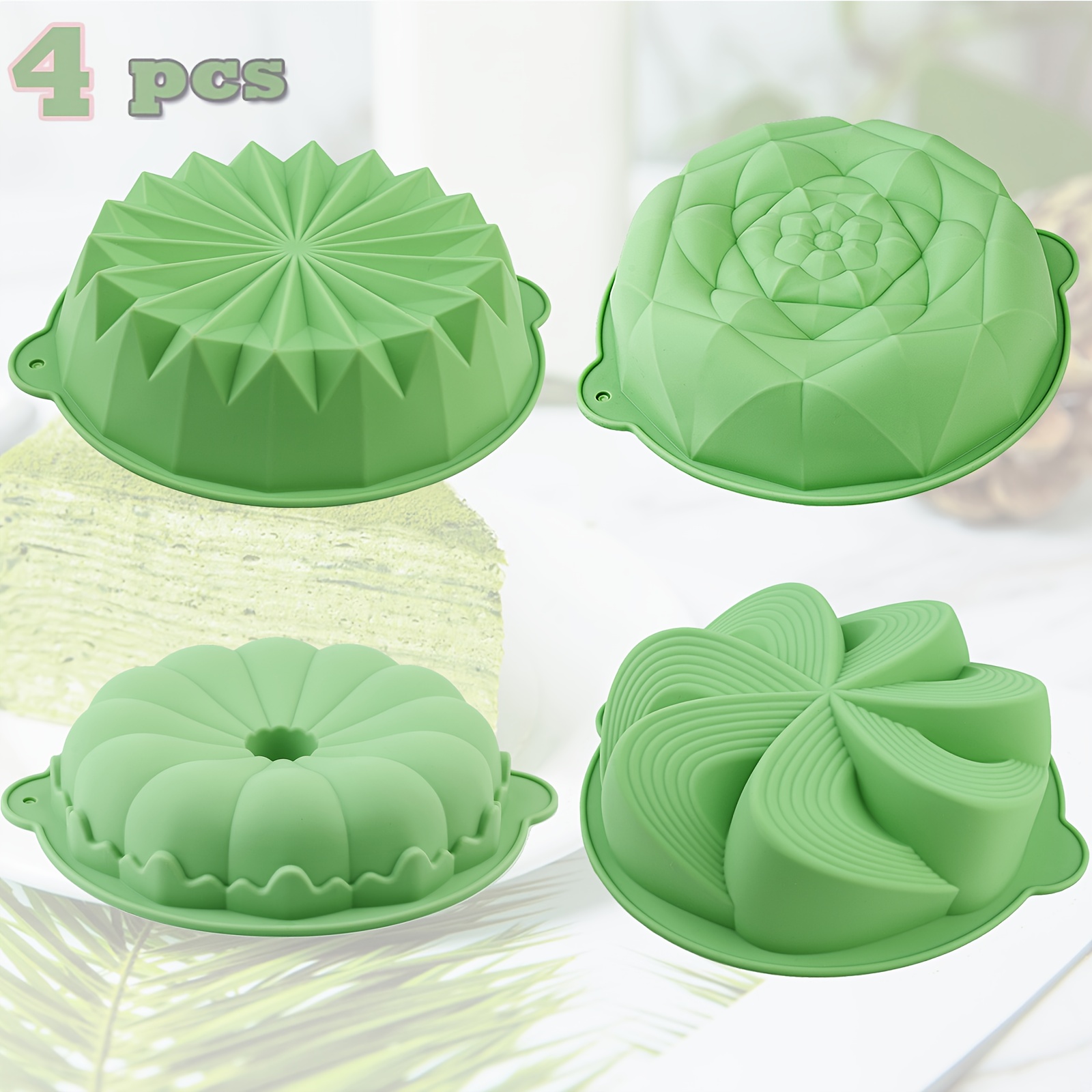 Kitchen Baking Must Haves - Conjunto de 4 Formas de Silicone