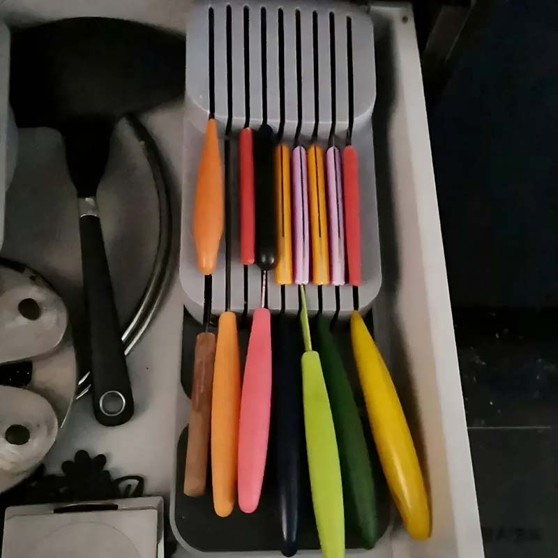 Caixa de Armazenamento de Faca - Kitchen Baking Tray Storage avaliação e preço