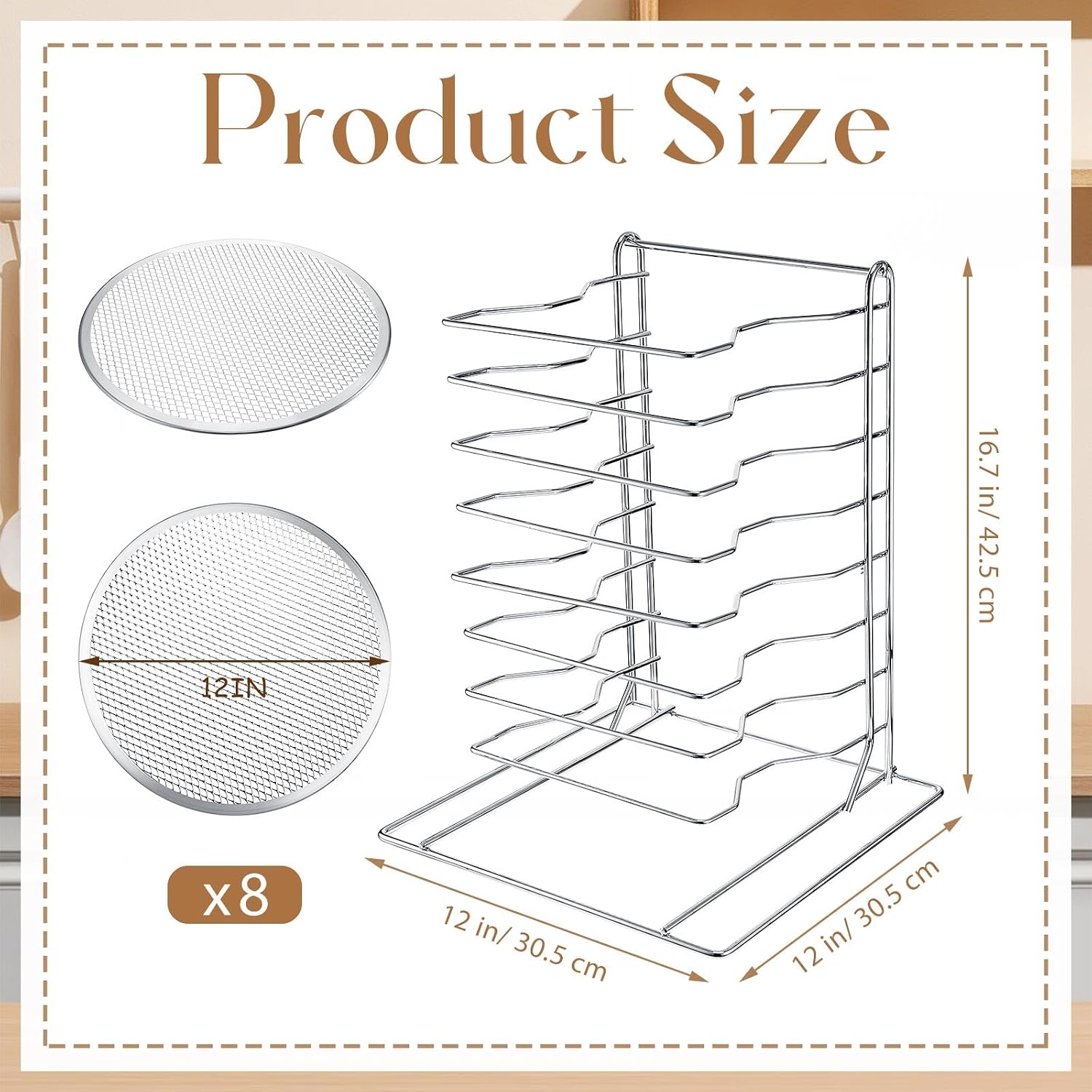 Suporte para Pizza de 8 Níveis - Kitchen Baking Pan Set avaliação e preço