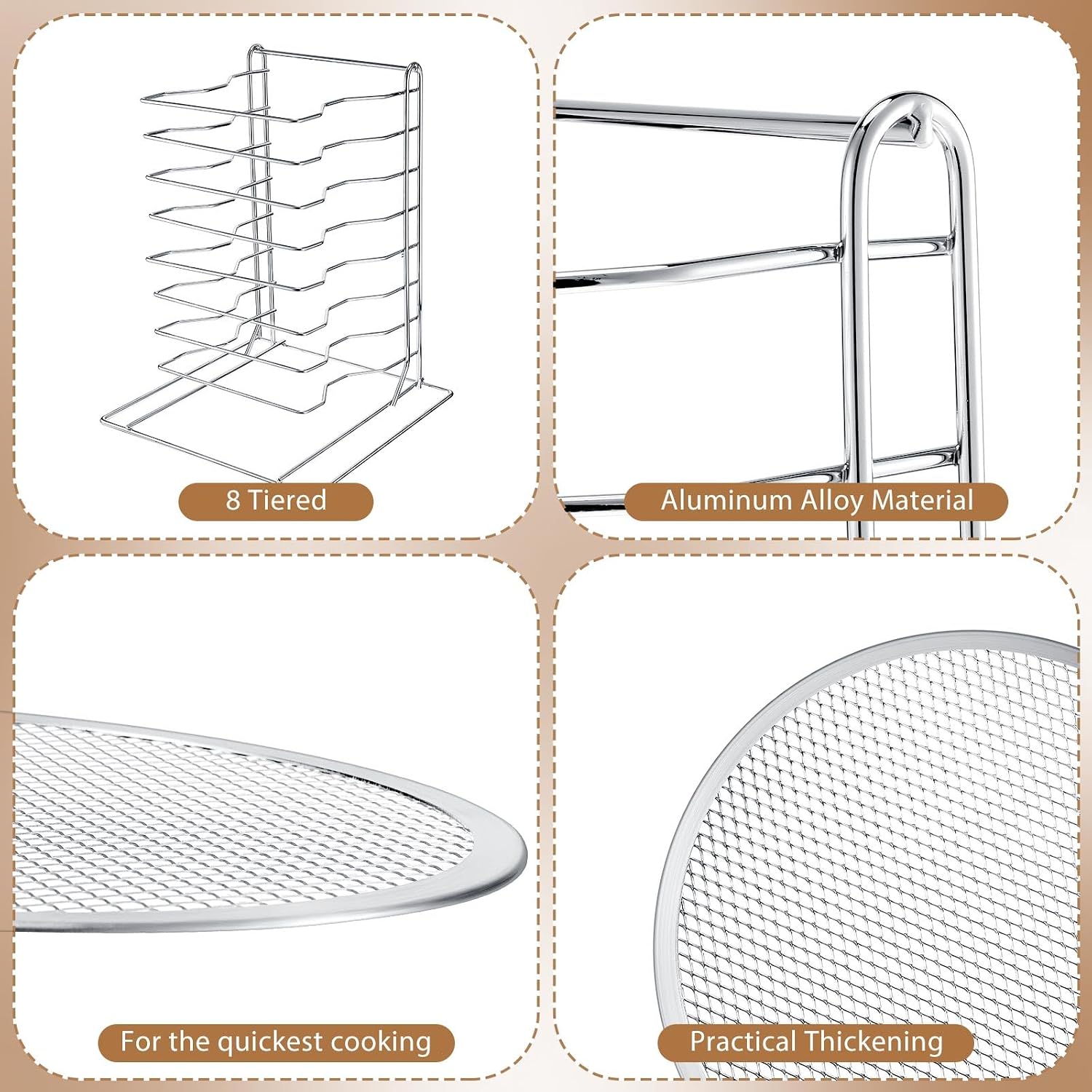Suporte para Pizza de 8 Níveis - Kitchen Baking Pan Set avaliação e preço