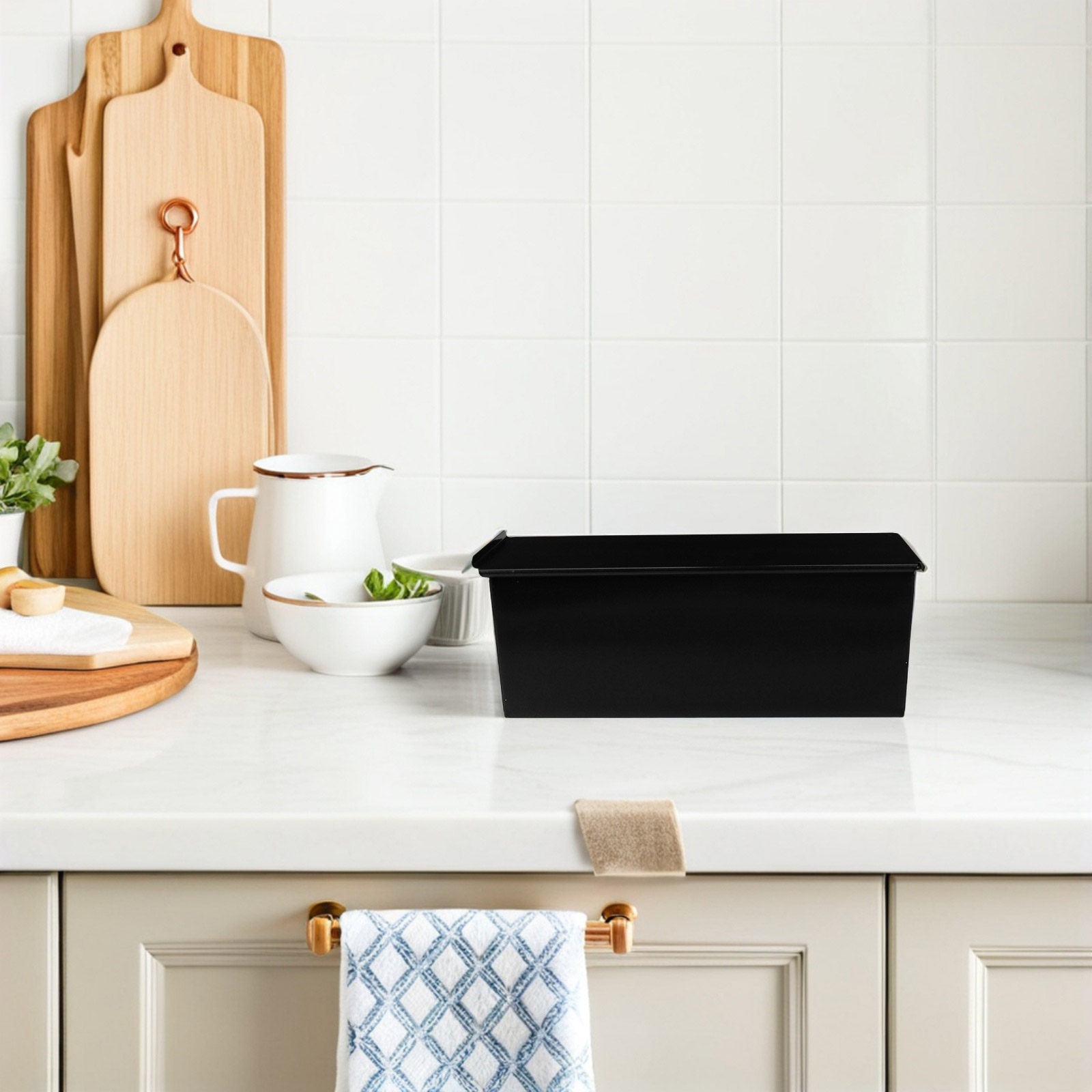 Forma de Pão Preta com Tampa,  - Kitchen Baking Oven avaliação e preço