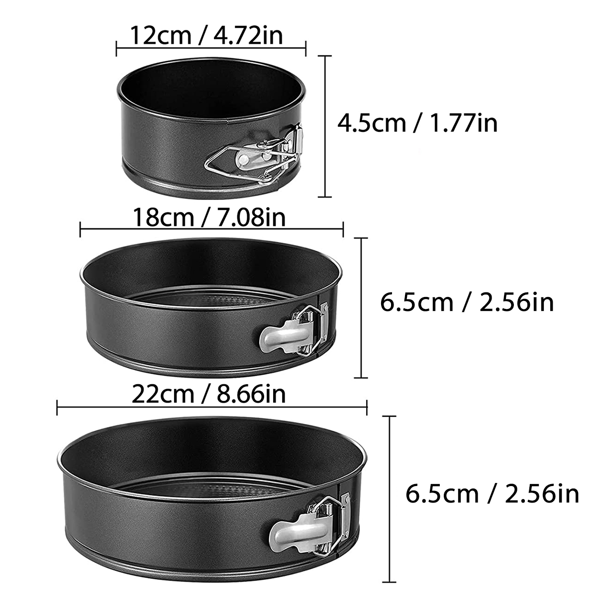 1pc, 3 pçs conjunto de assadei - Springform Pan Set avaliação e preço