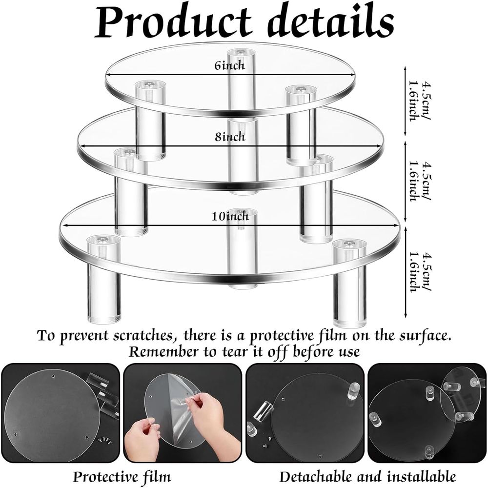 Suporte Redondo de Acrílico Tr - Cake Board Round avaliação e preço