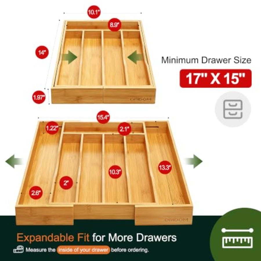Organizador Expansível de Bamb - Kitchen Utensils avaliação e preço