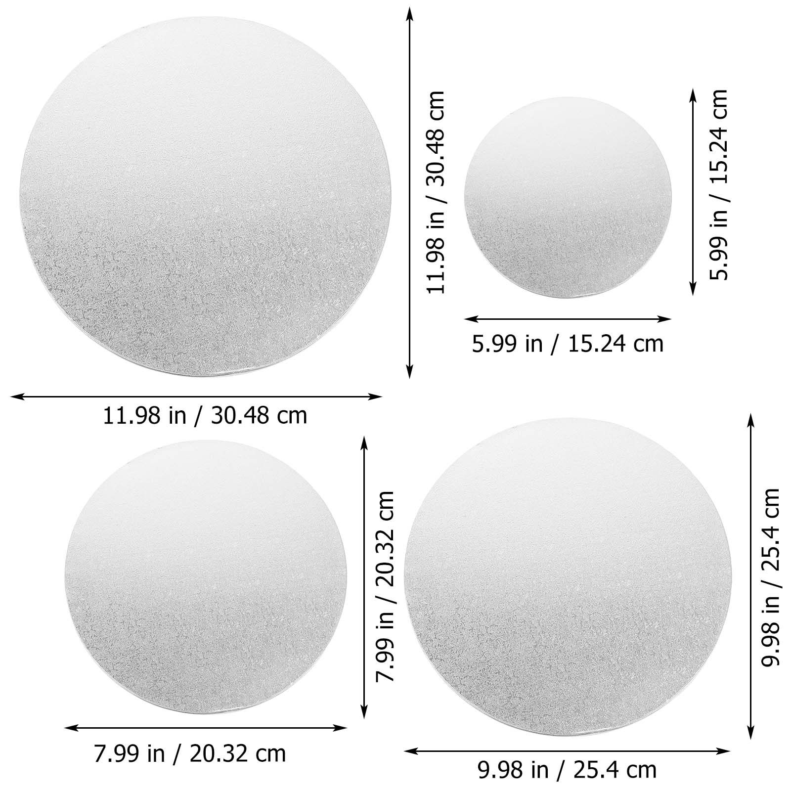 Conjunto de 4 Bases Redondas p - Cake Board Round avaliação e preço