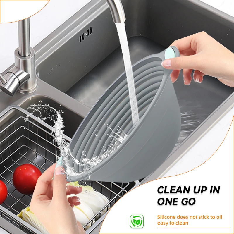 1PC Cesto de Silicone Dobrável - Kitchen Tools In Baking avaliação e preço