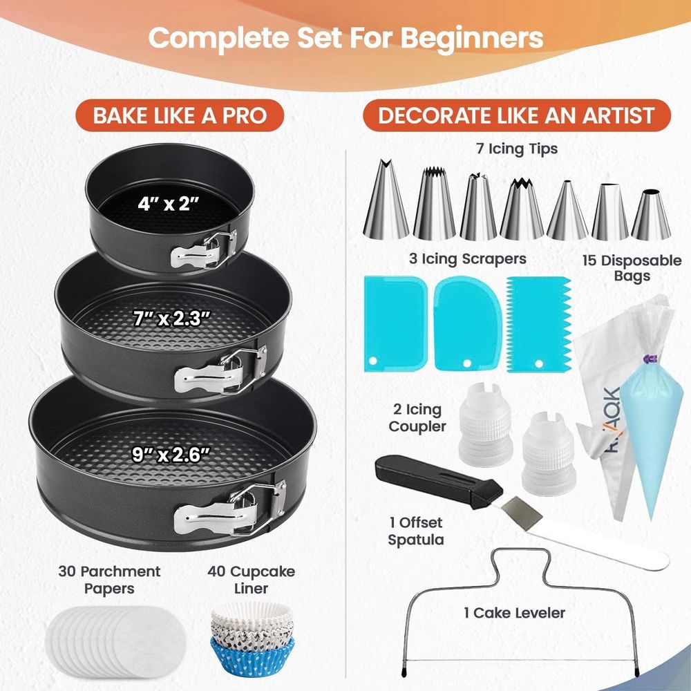 Conjunto de 100 Peças para Bol - Springform Pan Set avaliação e preço